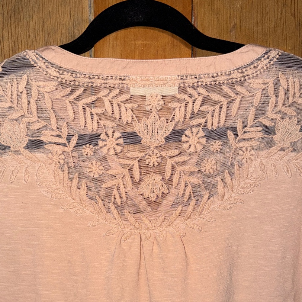 Style & Co. Women's Light Peach Lace Top - Picture 5 of 6